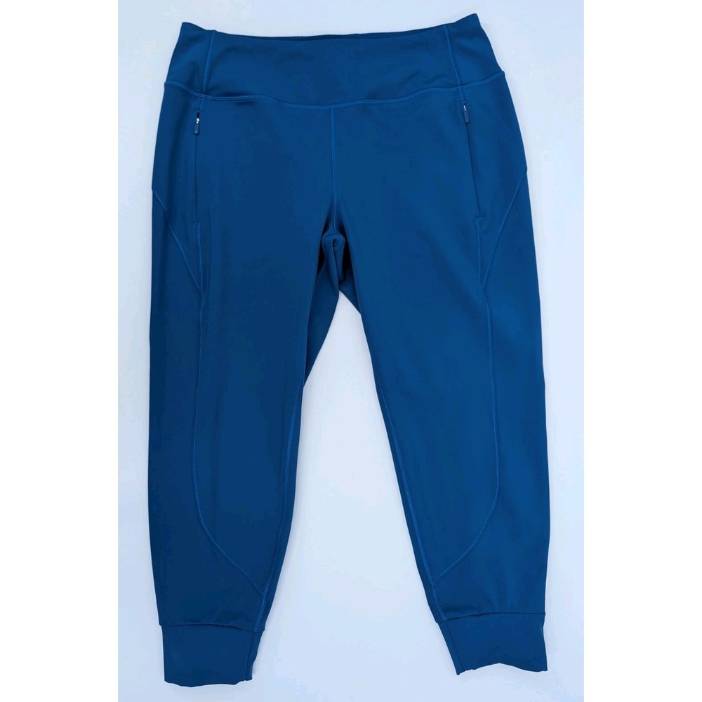 Athleta Rainier Jogger Size L Fleece‎ Lined Lapiz Leggings Gorpcore Gym Outdoors